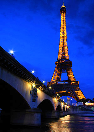 Eiffel tower and the Seine River, Paris, France