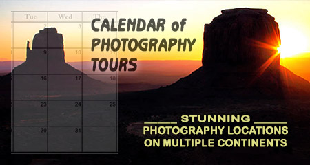 Calendar of photography tours